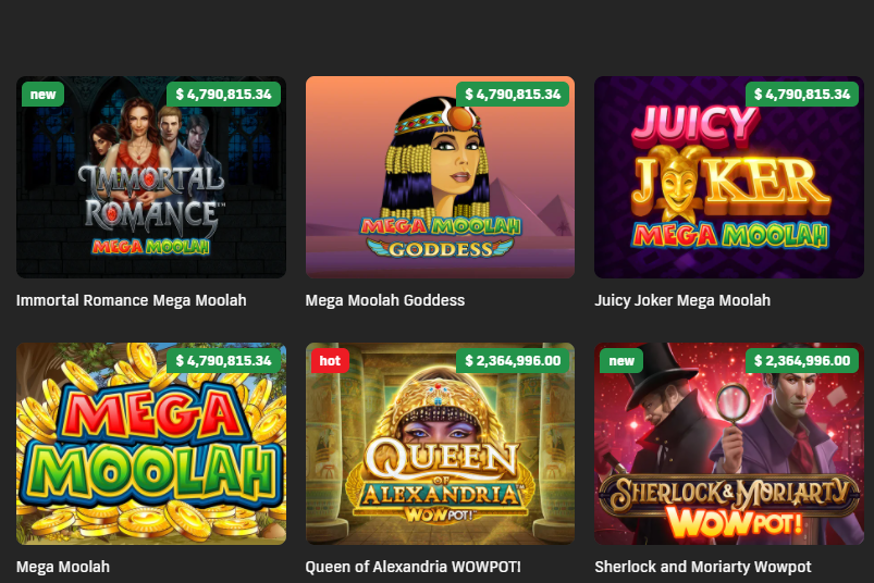 Bet99 selection of jackpot games