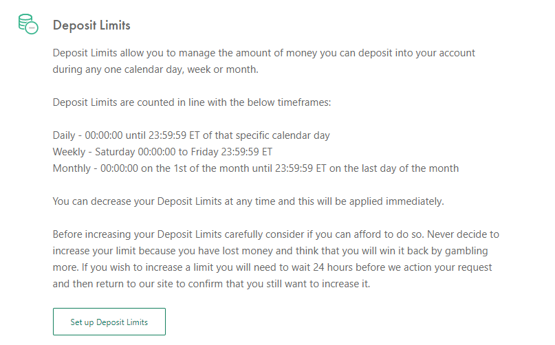bet365 deposit limits