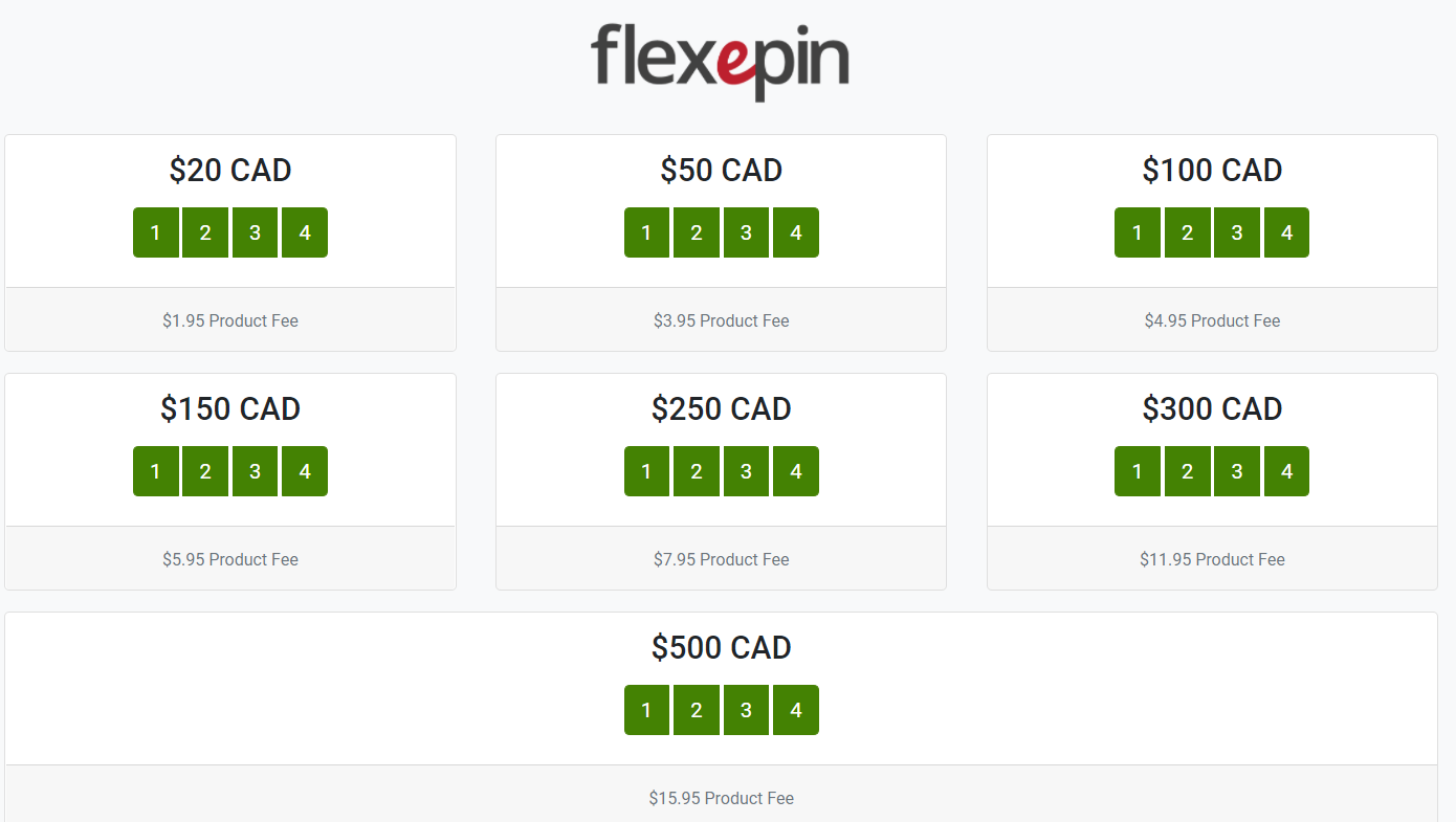 Buy a flexepin voucher online