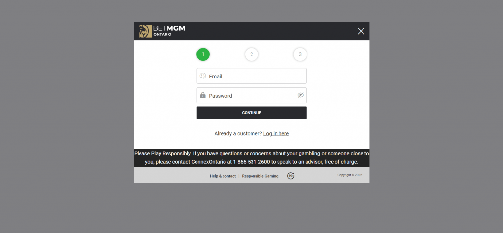 BetMGM Registration Step Two