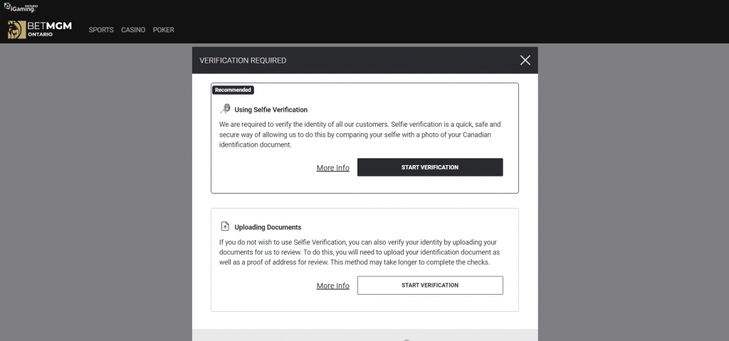 BetMGM Verification Requirements