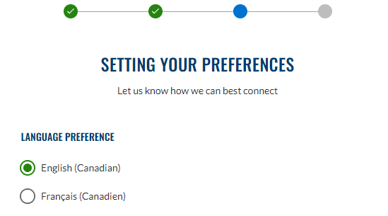 Language preferences at PROLINE+