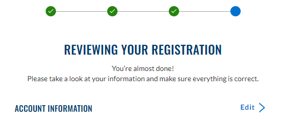 Review your PROLINE+ Registration