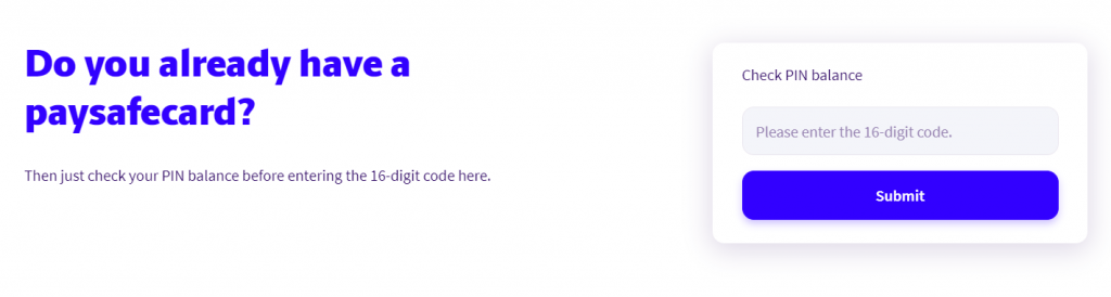 paysafecard balance