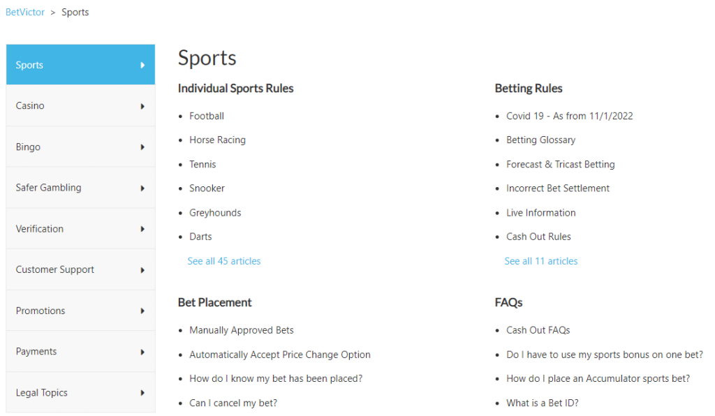 BetVictor Help Centre