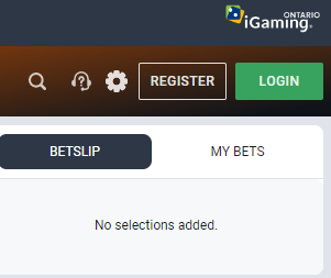 Choose to sign up, login, or place a bet at Betano