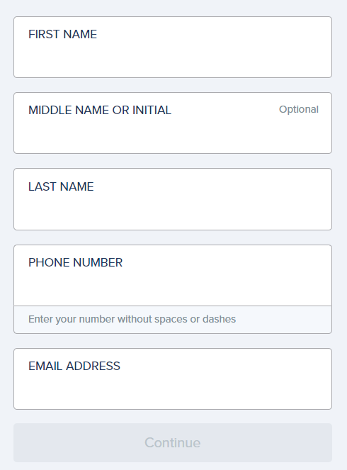 FanDuel registration — personal information