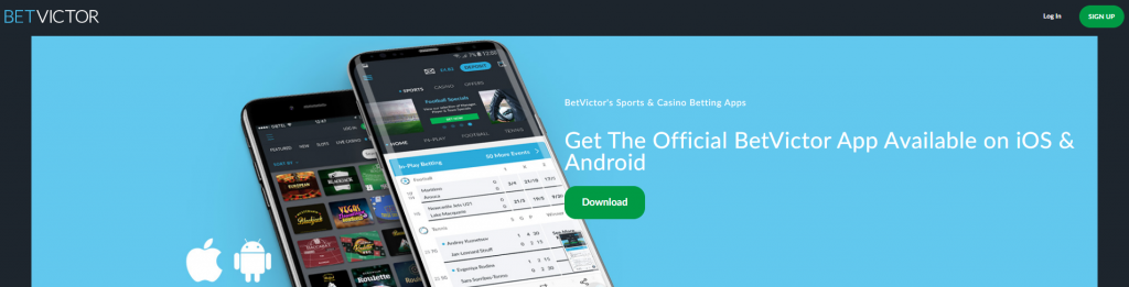 BetVictor app download off the international website