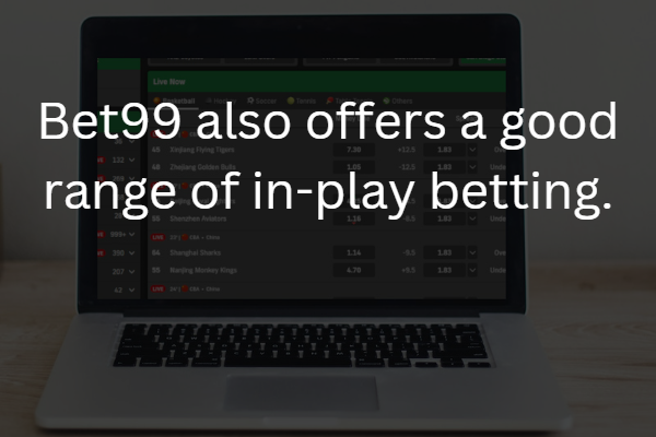 Bet99 in-play betting