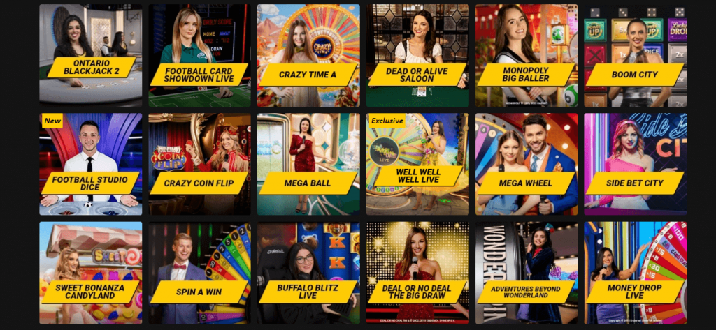 Game shows available at bwin