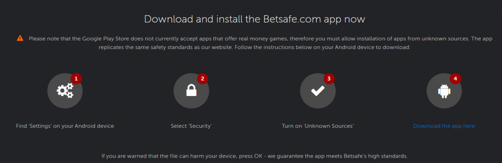 Betsafe android app download