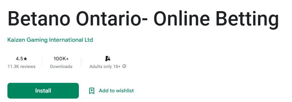 Betano Ontario app for Android