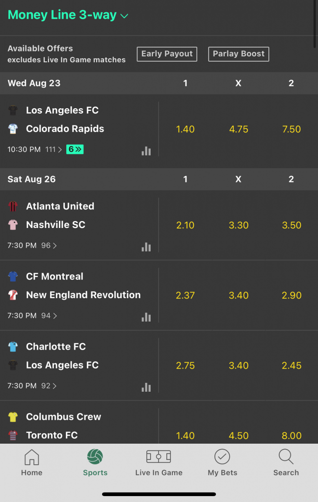 pick an MLS bet