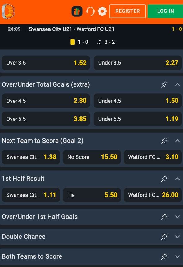 Swansea vs Watford U21 next team to score