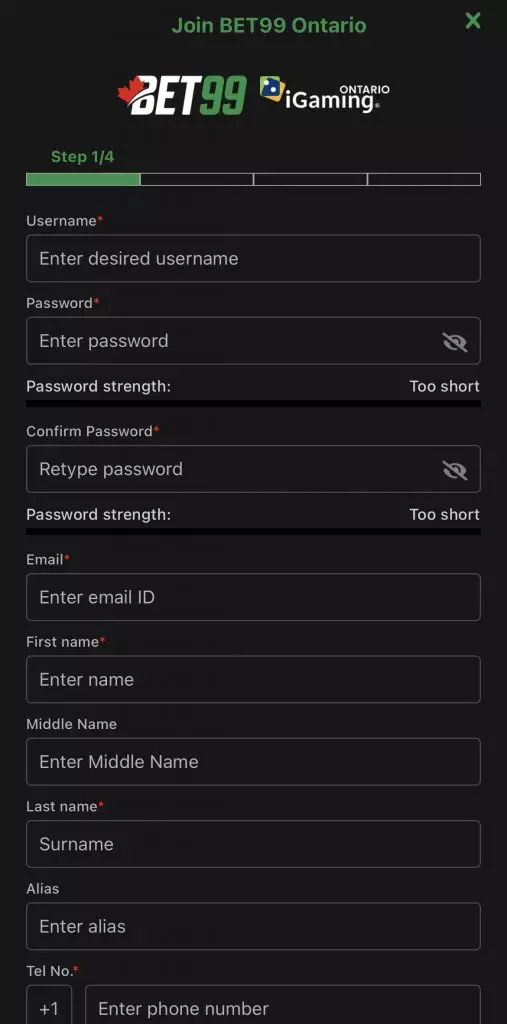 Account Signup: Personal Information