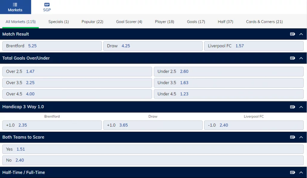 PlayNow has more betting markets and better odds in this case than bet365