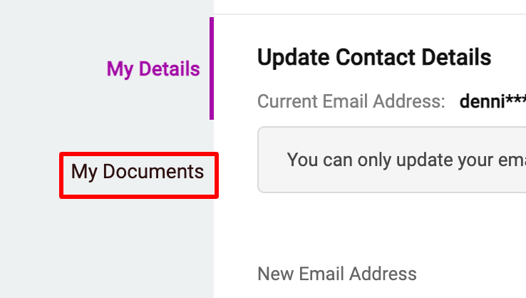 Step 2: Select 'My Documents'