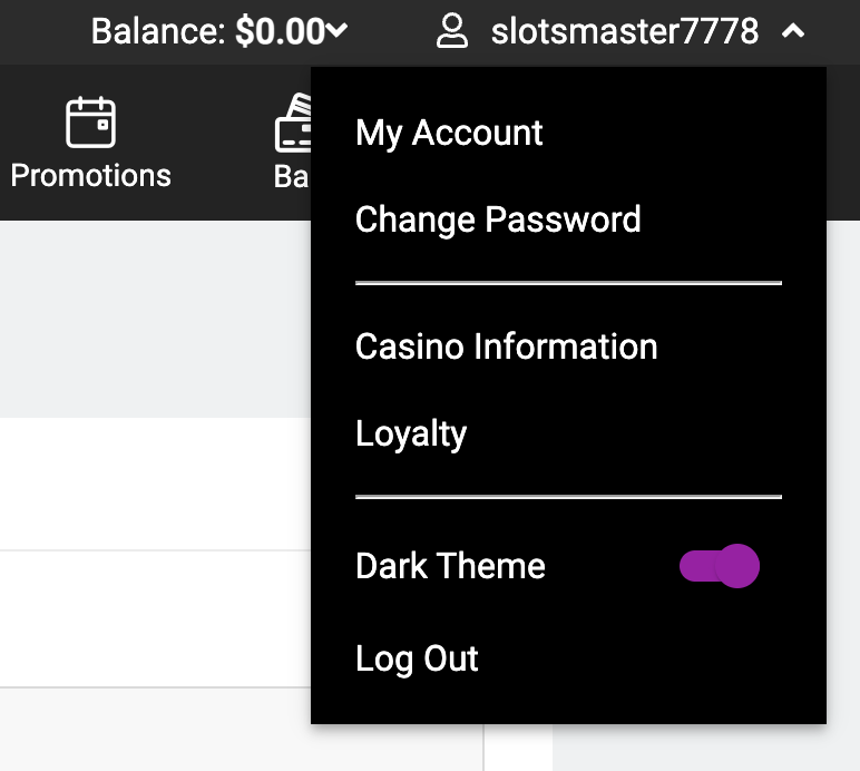 Step 1: Select 'My Account' from the dropdown menu.