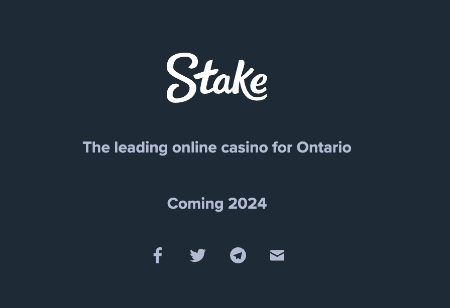 Stake.ca shows a Coming in 2024 message.